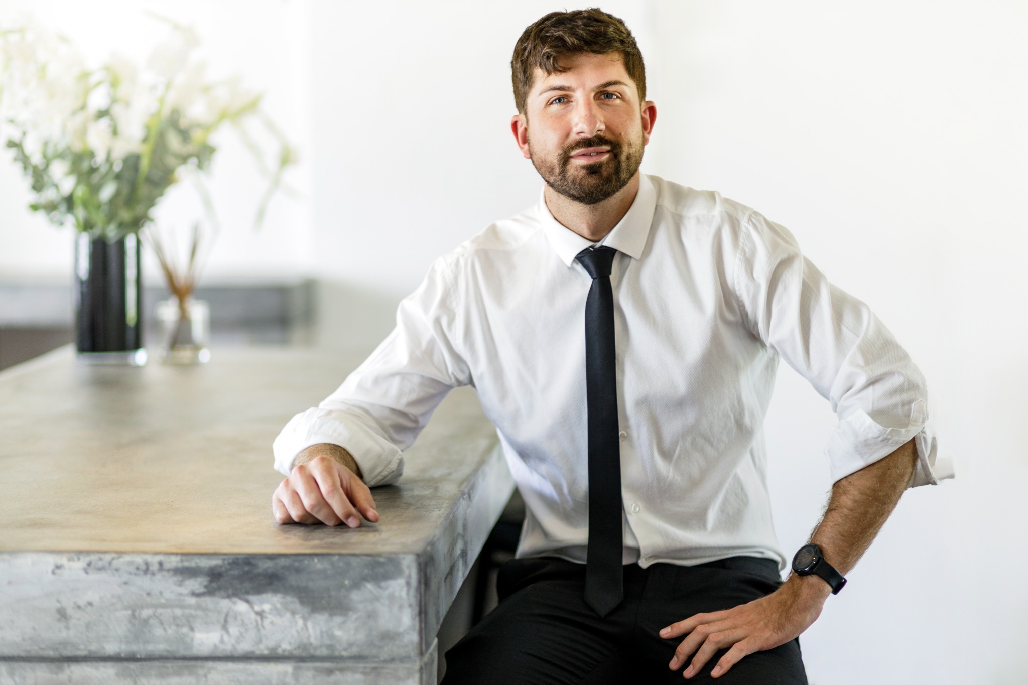 Luhard Jansen van Vuuren at a workspace